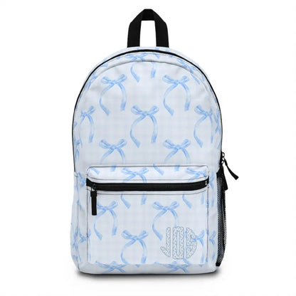 La Petit Bleu  🎀 Personalized Coquette Monogram Backpack
