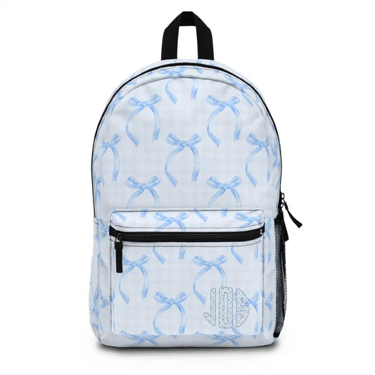 La Petit Bleu  🎀 Personalized Coquette Monogram Backpack
