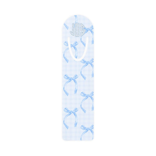 La Petit Bleu  🎀 Personalized Coquette Monogram Bookmark