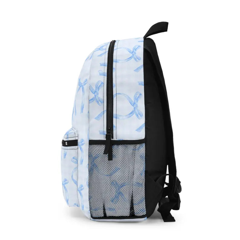 La Petit Bleu  🎀 Personalized Coquette Monogram Backpack