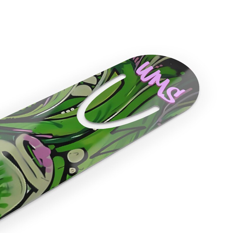 Off the Grid ✏️ Monogrammed Personalized Paisley Graffiti Bookmark
