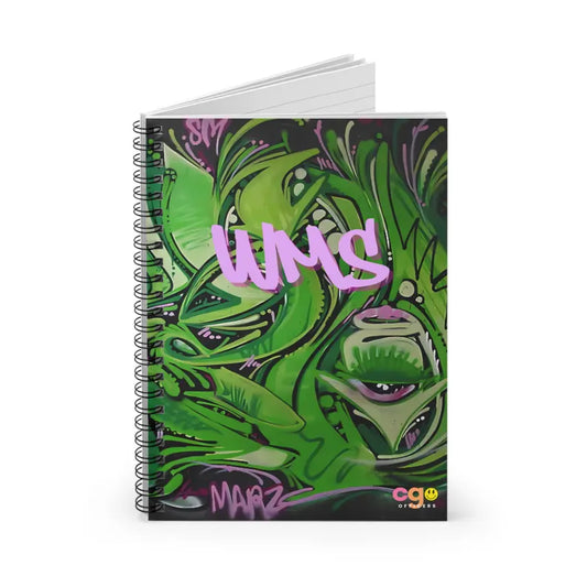 Off the Grid ✏️ Monogrammed Personalized Paisley Graffiti Notebook