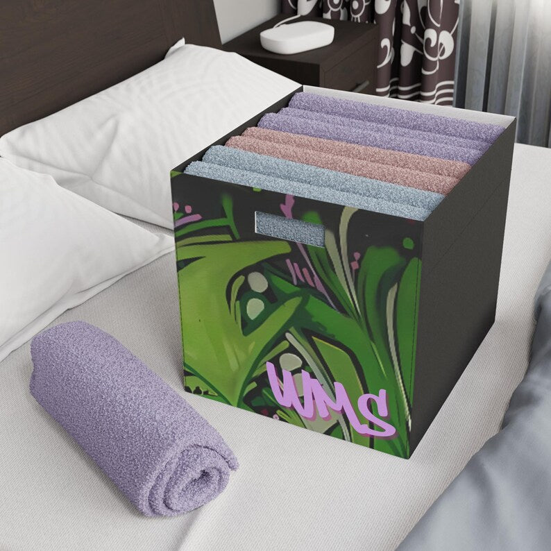 Off the Grid ✏️ Monogrammed Personalized Paisley Graffiti Storage Box