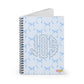 La Petit Bleu  🎀 Personalized Coquette Monogram Notebook