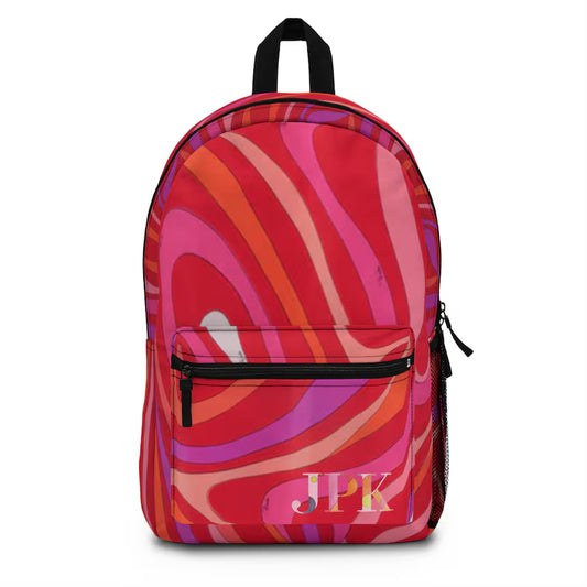 Maison Monogram 🌸 Pink Custom Personalized Backpack