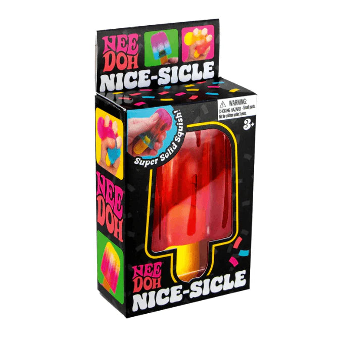 Box of Nee Doh Nice-Sicle toy on a white background