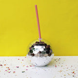Packed Party Disco Drink™ 20 oz tumbler with spill-proof stopper, for hot or cold drinks, BPA-free.
