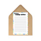 Customizable 7-Piece Postcard Set for Campers, featuring bright white matte finish and craft paper envelopes. Perfect for sending home memories from camp in either portrait or landscape format.