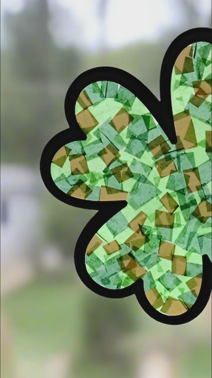 St. Patrick’s Day classroom suncatcher project
