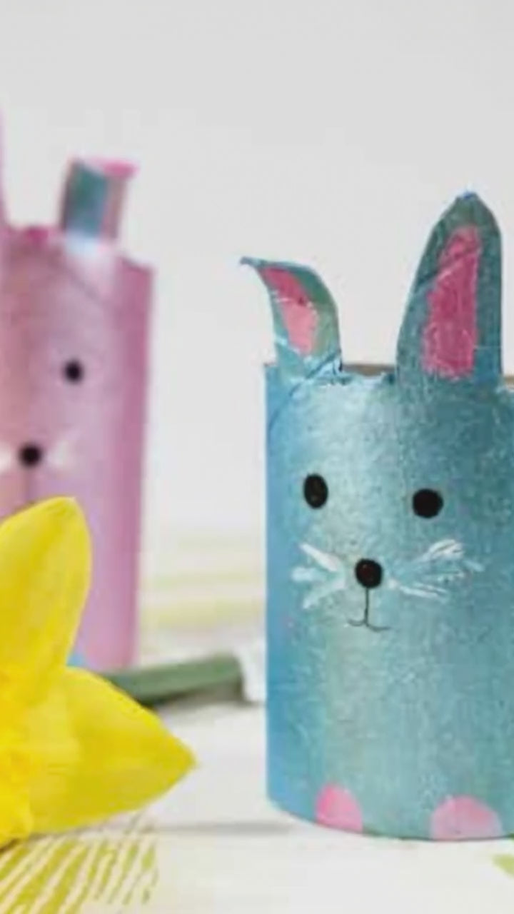 Classroom Easter craft with bunny cutouts