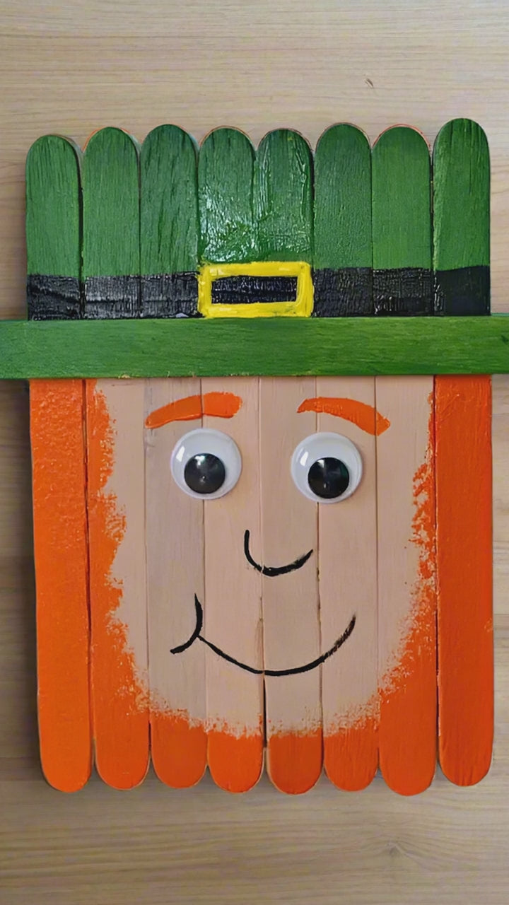 St. Patrick’s Day classroom craft with popsicle sticks