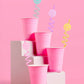 Colorful Swirl Straws – 16 Smiley Face Straws in Pink, Blue, Yellow & Purple!