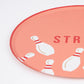 Strike bowling party plates with gold foil, 8-pack, colors light blue, dark blue, coral, green