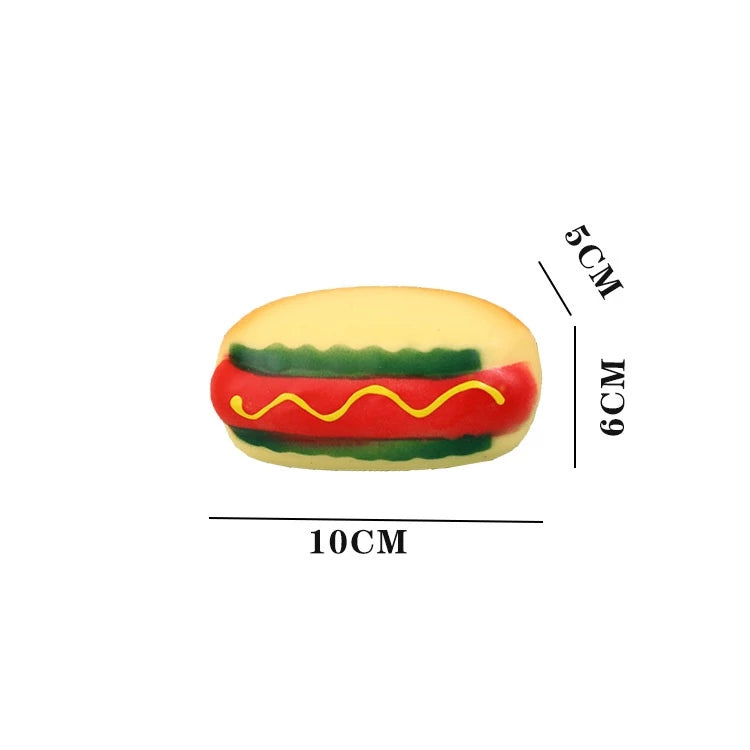burger hot dog squishy stress relief toys