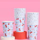 Scalloped Cherry Paper Cups – Adorable Blue Gingham Party Cups (Pack of 24)