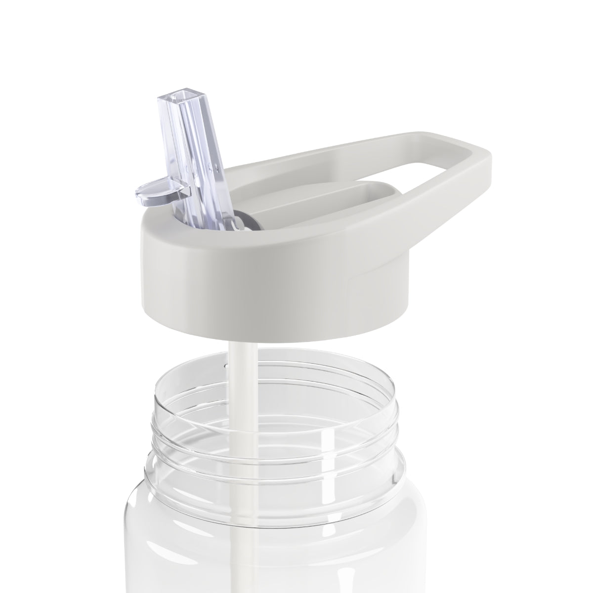 Personalized Tritan water bottle with 'Dancing is my Superpower' design, featuring a biodegradable construction and available in two sizes. Equipped with a grey spill-resistant lid and clear mouthpiece, this BPA-free bottle is perfect for dance parties and eco-conscious hydration.