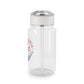 Personalized Tritan water bottle with 'Dancing is my Superpower' design, featuring a biodegradable construction and available in two sizes. Equipped with a grey spill-resistant lid and clear mouthpiece, this BPA-free bottle is perfect for dance parties and eco-conscious hydration.
