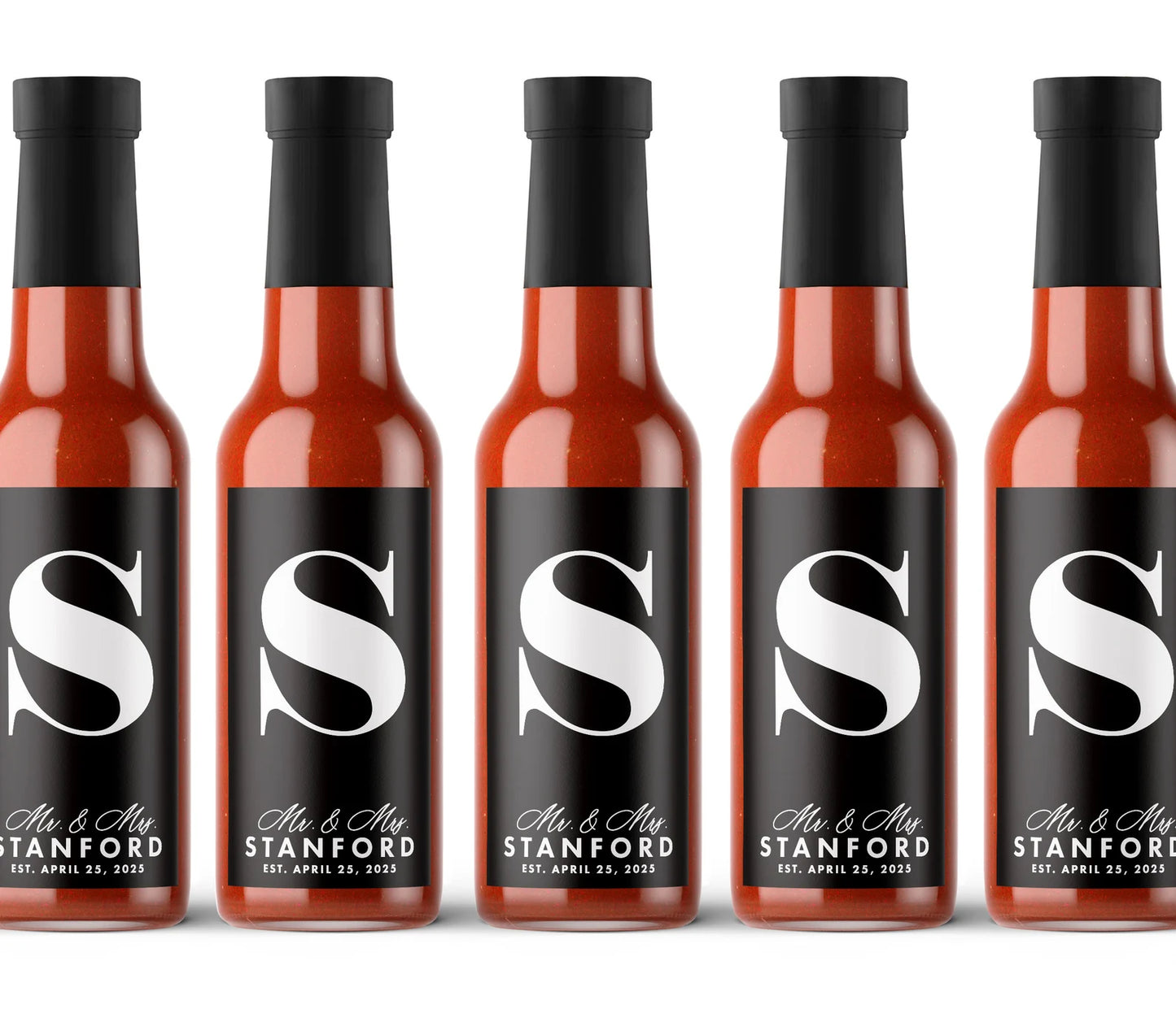 "A Love So Hot!" 🌶️ Custom Hot Sauce Bottles for Couples Showers & Party Favors
