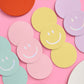 Smiley Face Drink Coasters – 4 Unique Designs with Iridescent Foil Accents! 