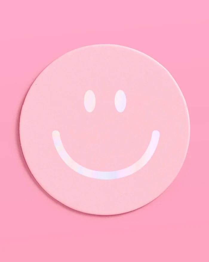 Bright & Cheerful Coasters – 16-Piece Smiley Face Set for Fun Party Vibes! 