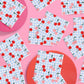 Party-Ready Cherry Napkins – Cute Gingham Print with Red & Pink Cherries! 