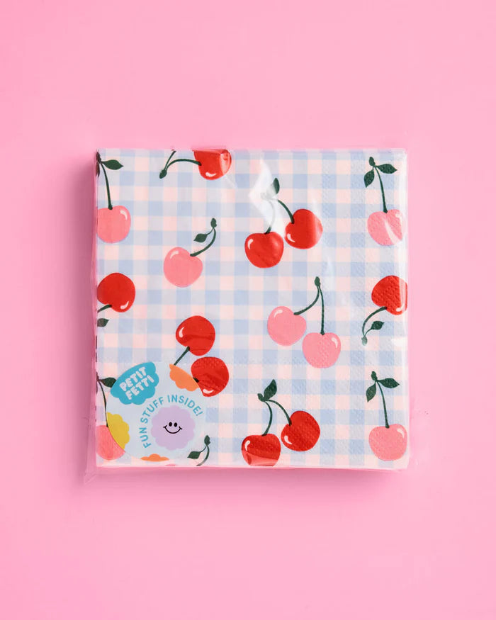 Bold & Bright Cherry Napkins – A Juicy Addition to Any Party Table!