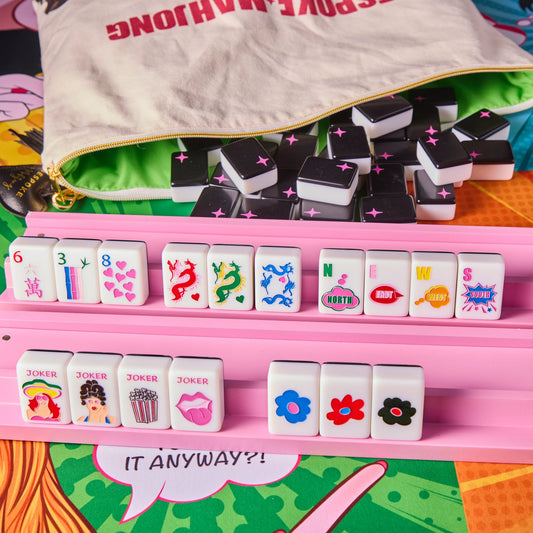 XL Mega Pop Divas Mahjong Tiles in Baddie Black